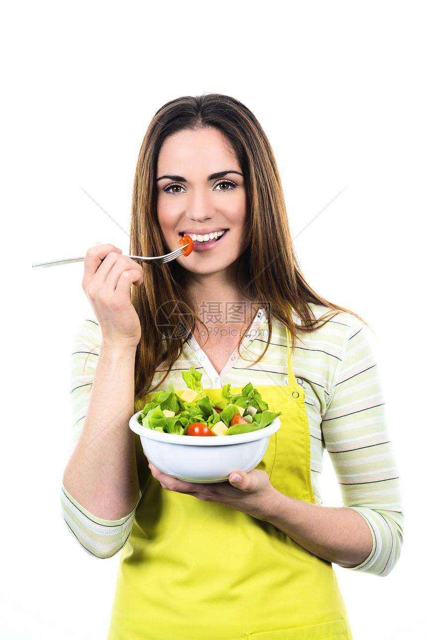 做饭和吃菜食物惊喜减肥重量乐趣妻子厨房微笑食品母亲图片