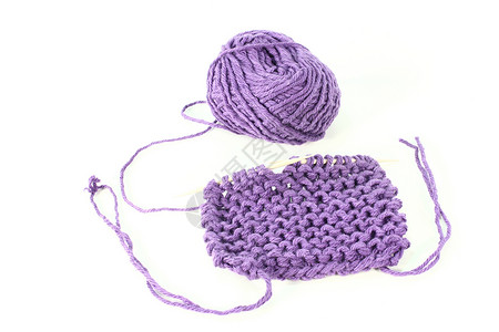 编织毛线爱好紫色针线活样品纤维纺织品棉布衣服就业织针高清图片素材