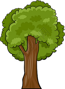 低落树的漫画插图背景图片
