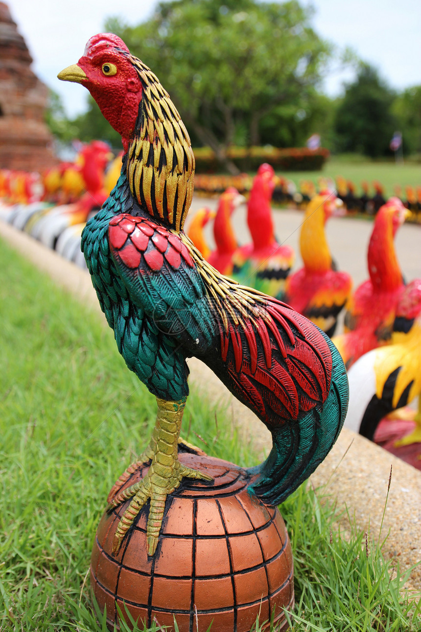 鸡模型 装饰在花园里场地玩具母鸡艺术塑像谷仓银行手工工艺传统图片