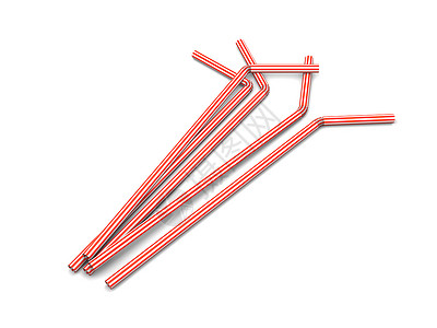 红稻草管道管子红色白色插图塑料条纹背景图片