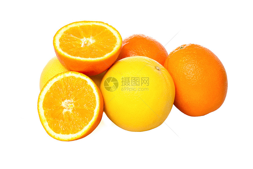 切橙子和葡萄果图片
