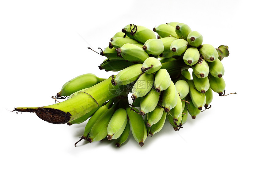 来自有机农场的绿色香蕉农场热带水果图片