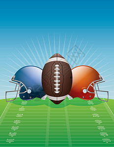 美国国家橄榄球联盟美式足球背景图插画