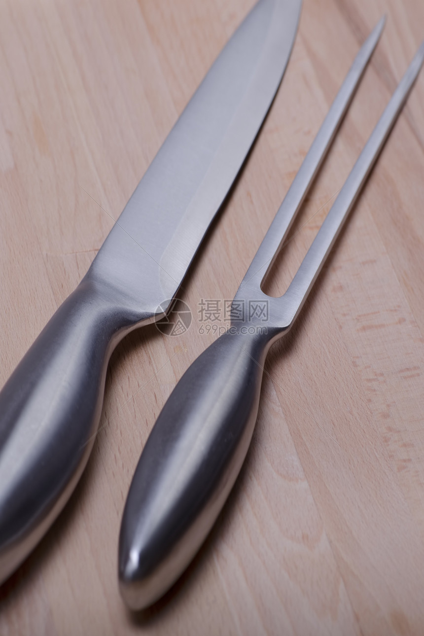 厨房金属屠夫餐厅木头合金用具刀刃图片