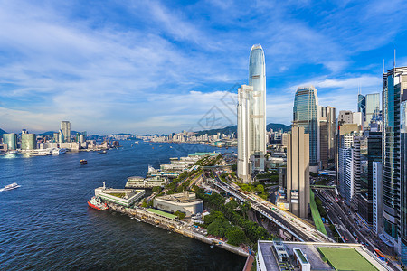 企业之魂香港现代城市地标天空企业商业区天际景观建筑办公室摩天大楼商业背景