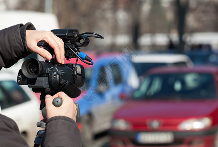 到车视频素材拍摄交通堵塞行动报告文学摄影师视频录影机技术车辆居住电视阻塞背景