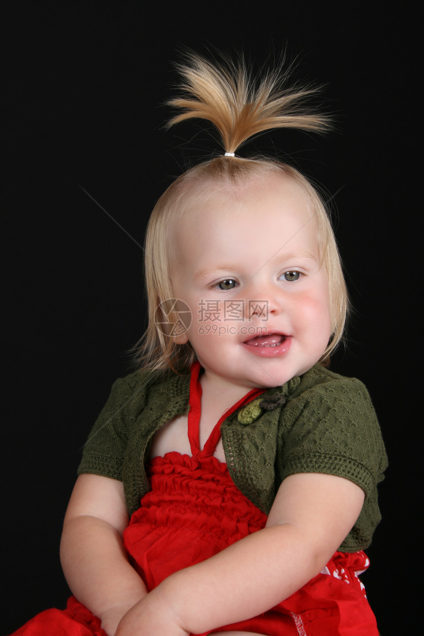 可爱的幼儿管理器Name青少年白色帽子马尾辫珍珠金发女性首饰女孩婴儿图片