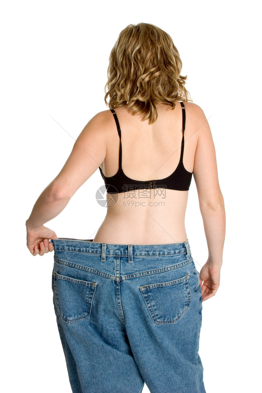 体重损失妇女金发女郎裤子女孩青年女性保健重量减肥成人饮食图片
