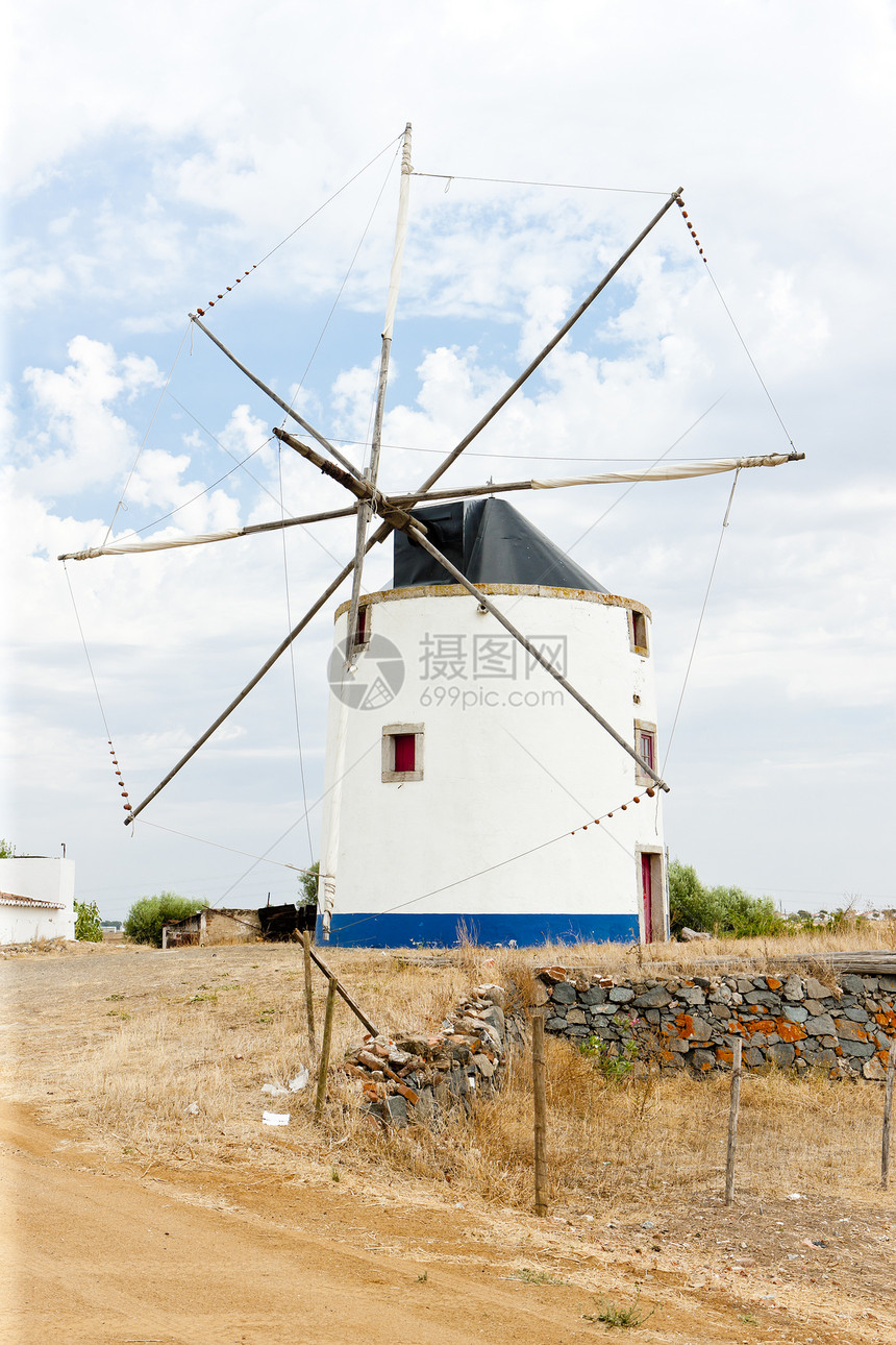 葡萄牙Alentejo的Beja附近风车旅行建筑位置世界建筑学外观图片