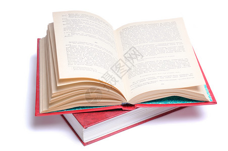 红色的书两本书小说精装图书红色卷曲水平知识照片曲线亮度背景