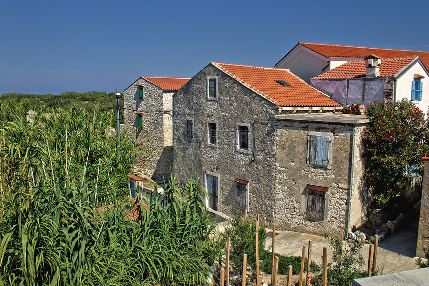 Dalmatian建筑 苏萨克岛图片