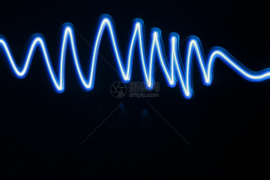 蓝光活力漩涡蓝色波浪插图线条运动曲线墙纸艺术图片