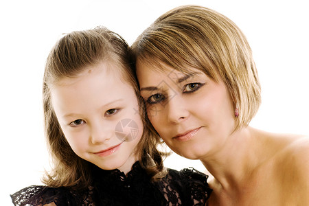 母亲和女儿白色家庭女孩女士青春期背景图片