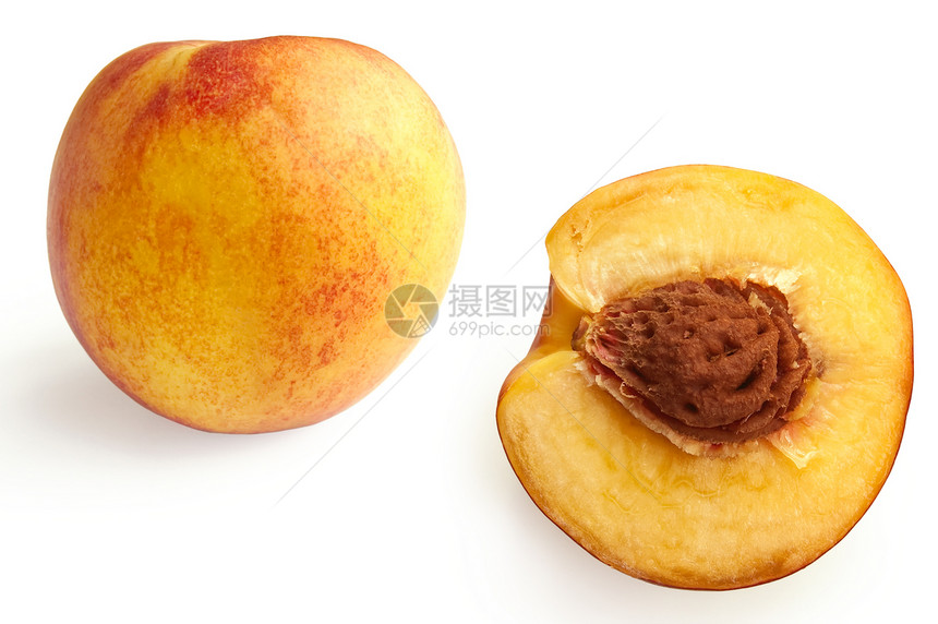 桃子石头美食早餐红色食物水果水平小吃白色黄色图片