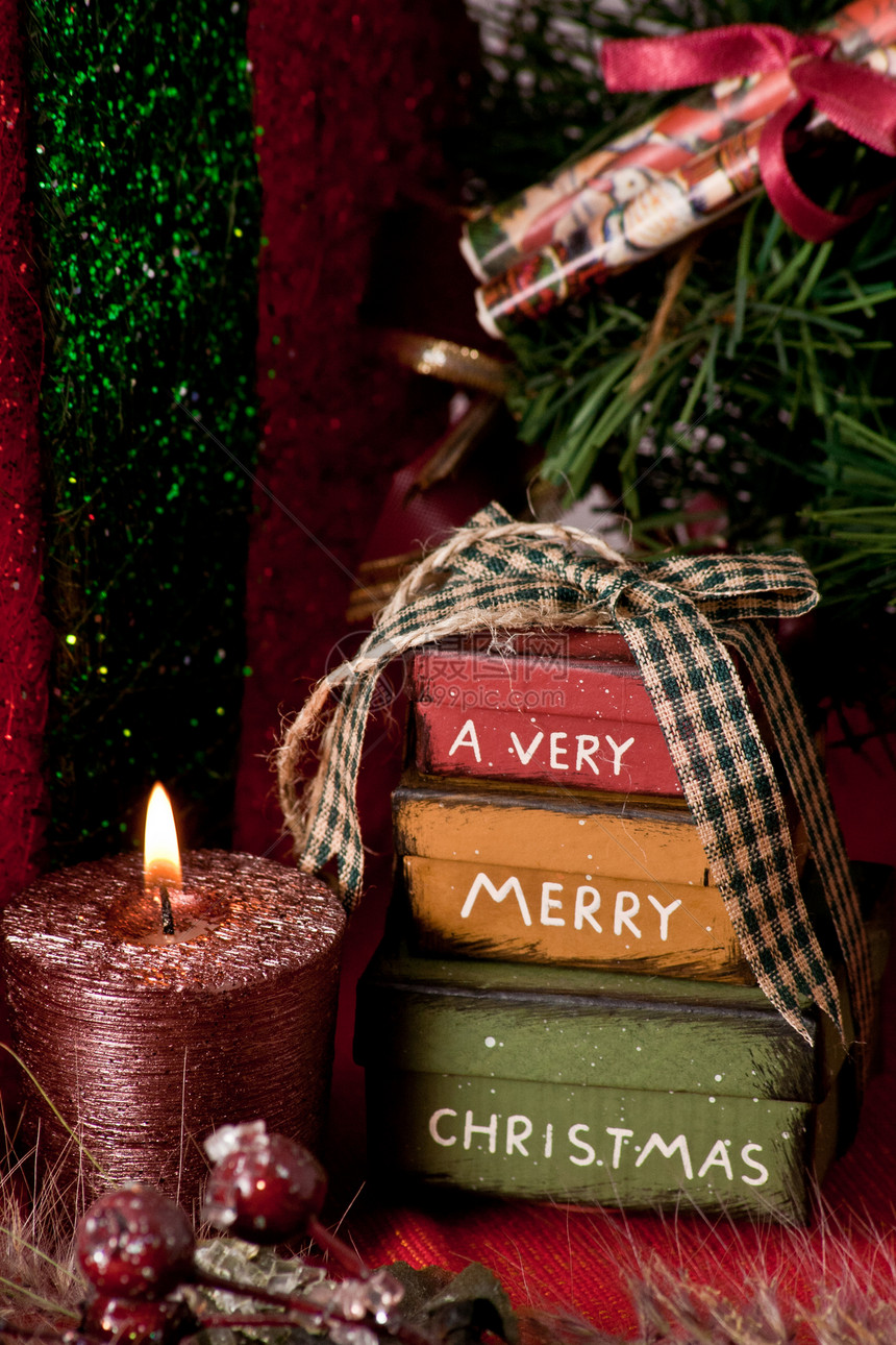 圣诞快乐派对交换蜡烛庆典展示问候传统气氛包裹惊喜图片
