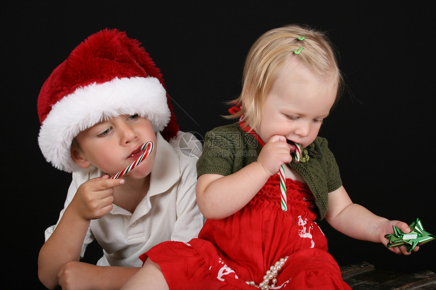 家庭圣诞节手杖兄弟款待女性金发糖果孩子男生童年帽子图片