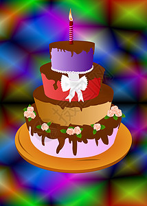 巧克力剪贴画庆祝开胃派叶子卡片庆典甜点领结蛋糕生日玫瑰礼物婚礼背景