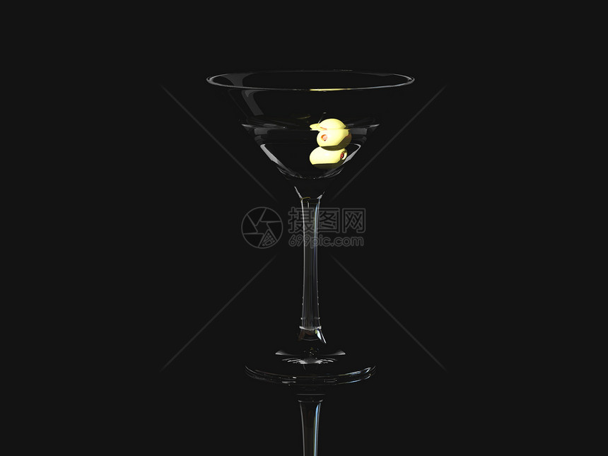一杯马提尼插图财富食物果汁饮料黑色玻璃液体庆典渲染图片