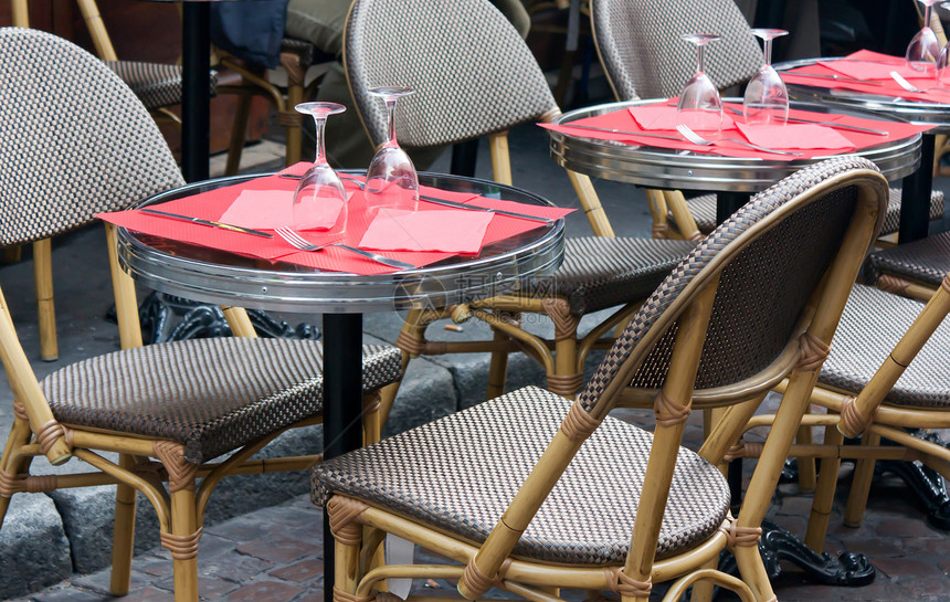 巴黎餐馆露台食堂饮料美食老板餐巾酒吧小酒馆午餐餐饮桌子图片