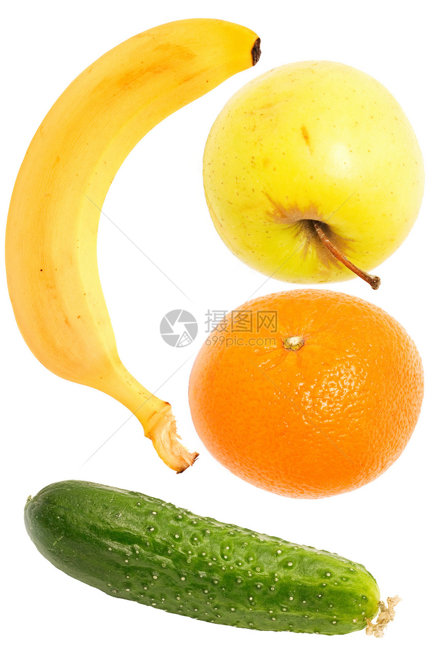 粮食食品水平沙拉黄瓜圆圈白色蔬菜水果早餐厨房食物图片