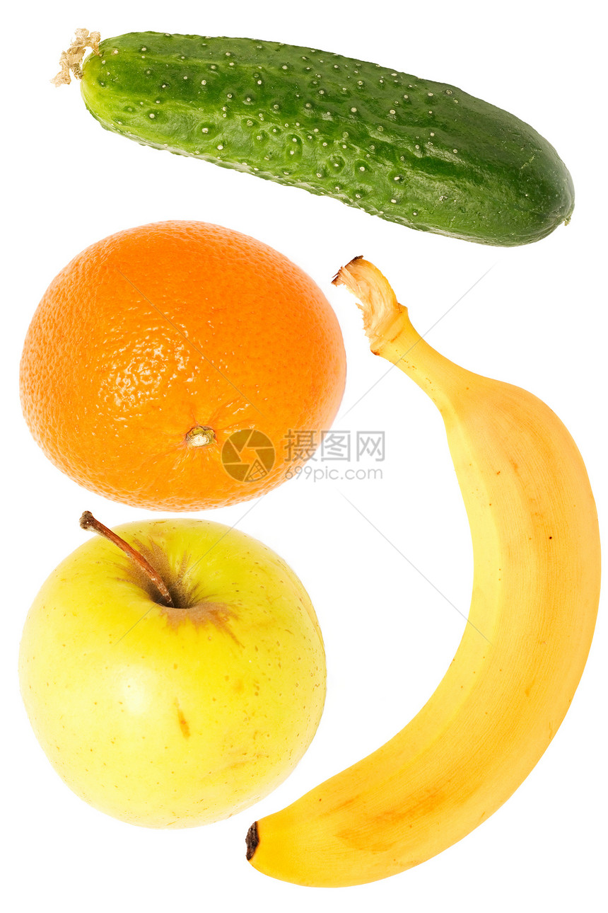 粮食食品橙子黄色蔬菜厨房早餐食物黄瓜水平圆圈绿色图片