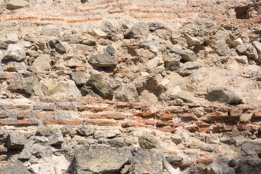 古旧砖墙历史堡垒温泉帝国石头废墟考古学图片
