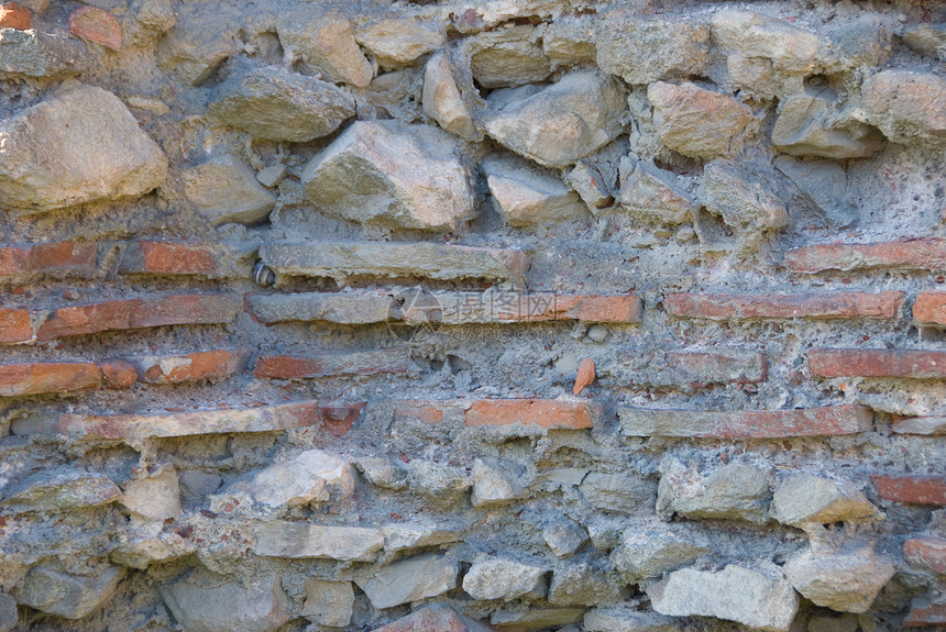 保加利亚的Hissar堡垒墙废墟历史温泉矿泉水石头背景图片