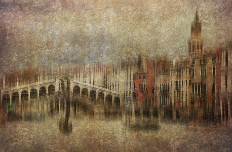 Rialto桥威尼斯复古高清图片
