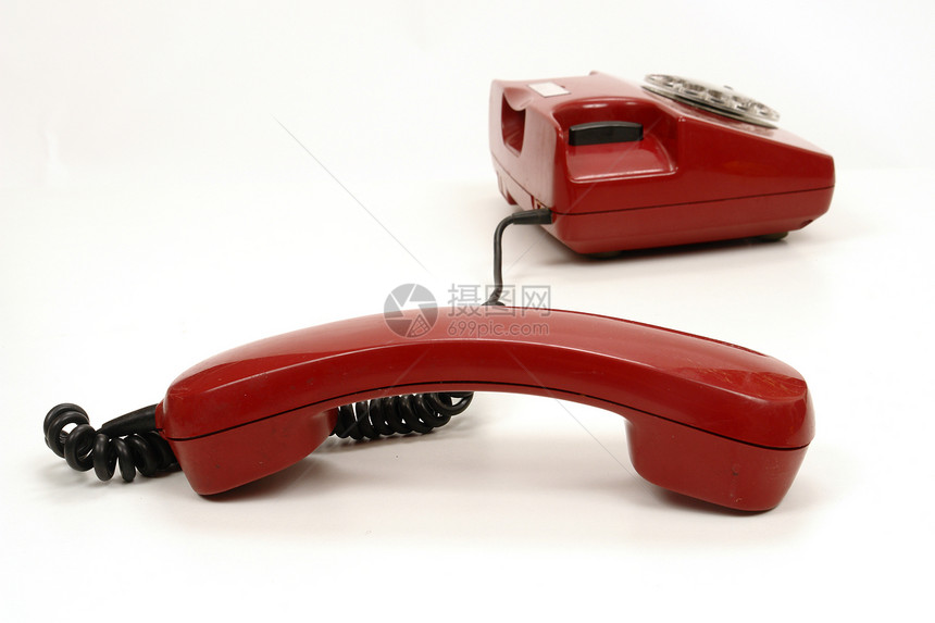 联系黑色热线办公室耳机通讯乡愁古董商业红色白色图片