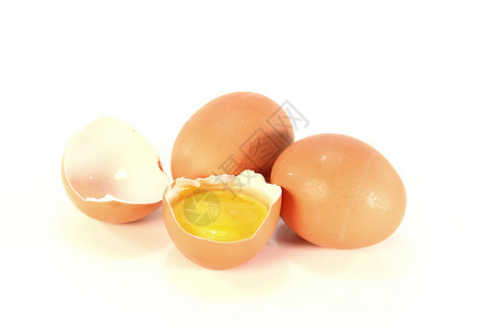 新鲜鸡蛋蛋壳食物蛋白黄色生殖细胞高清图片