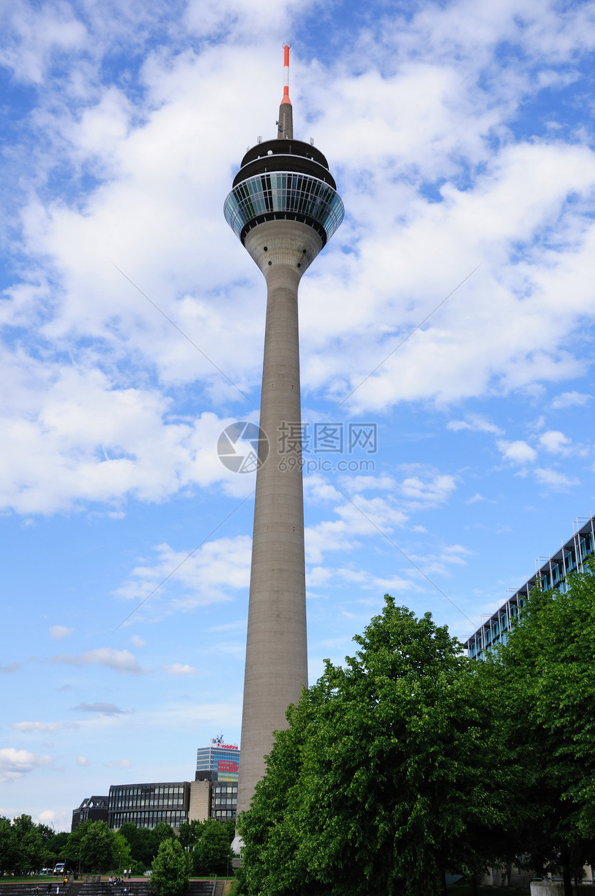 德国杜塞尔多夫建筑物建筑学游客旅游天空观光蓝天风景街道图片