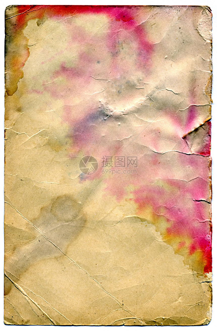 长年纸棕褐色裂缝纸板框架羊皮纸帆布莎草发黄手稿风化图片