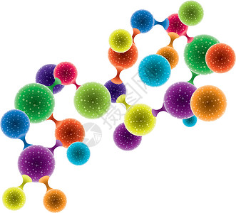 抽象分子或微生物反射插图显微镜彩虹商业生物蓝色宏观生活化学背景图片