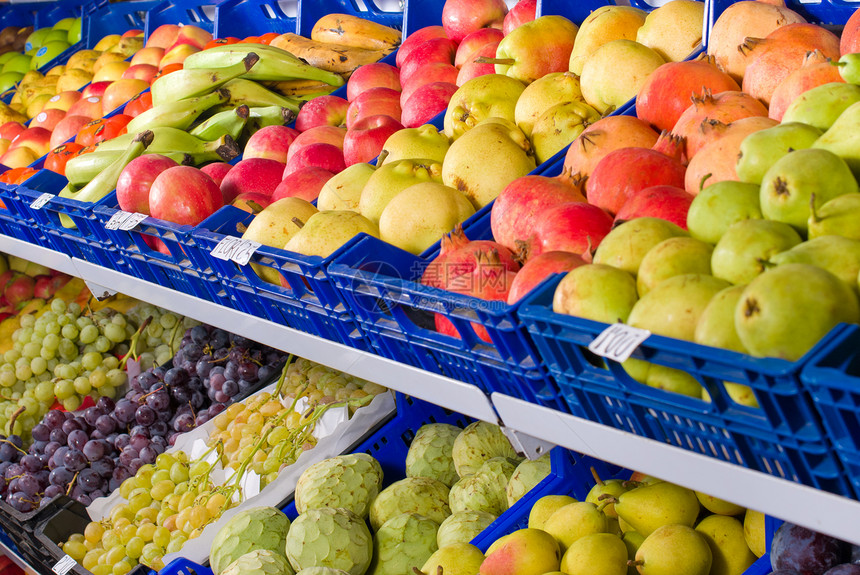 杂草展示摊位市场店铺李子水平画幅水果季节性食物图片