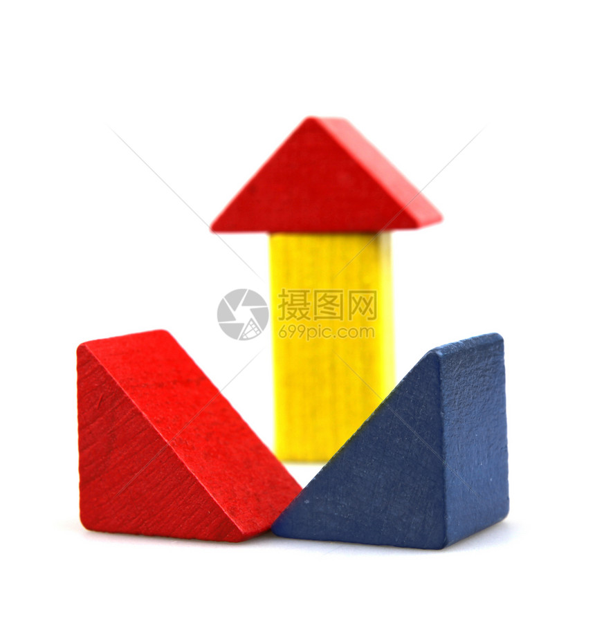 木制构件立方体木头白色蓝色绿色童年红色学习构造玩具图片
