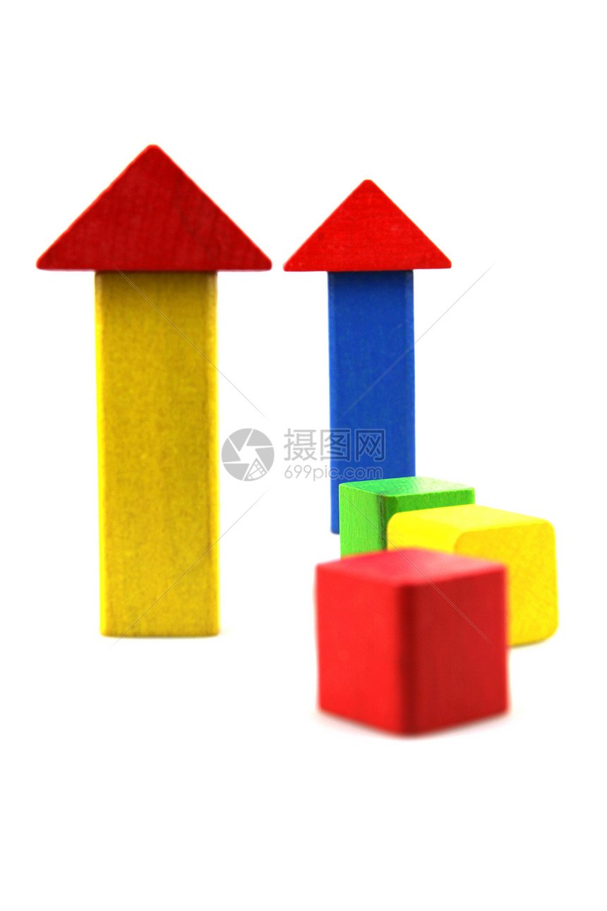 木制构件婴儿期构造建筑物喜悦黄色红色长方形绿色立方体操场图片