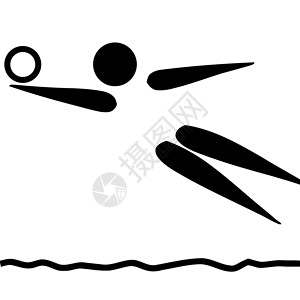 海滩排球图形化姿态竞技休闲剪裁闲暇运动员黑色白色运动背景图片