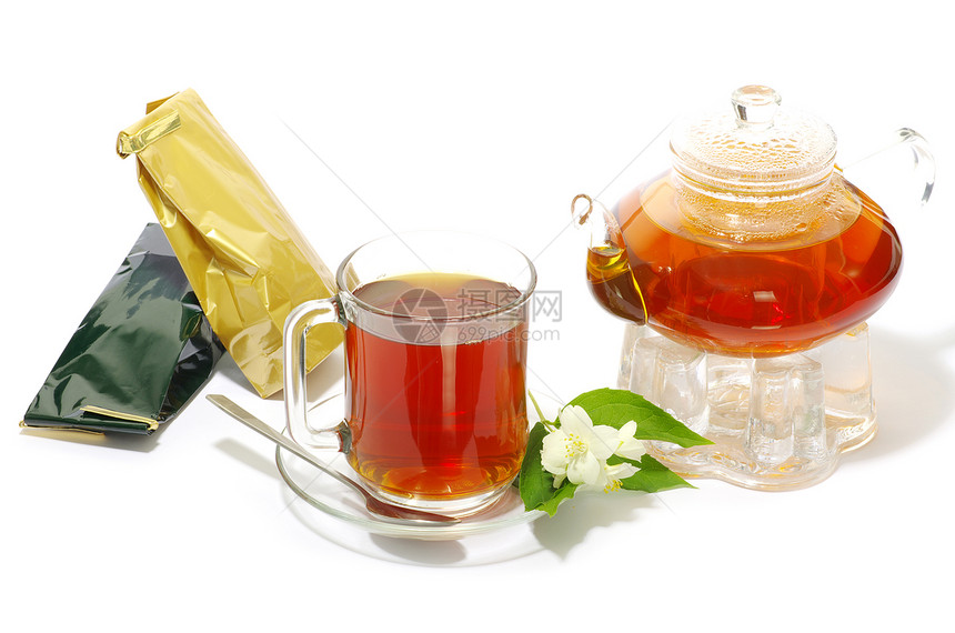 茶茶杯绿色概念白色红色棕色橙子液体杯子玻璃水平图片
