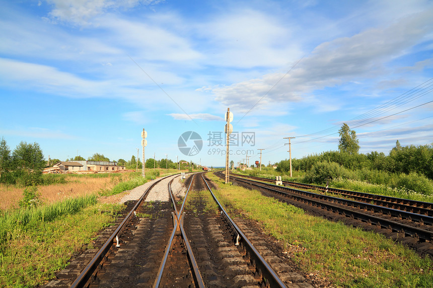 铁路曲线车站力量信号旅行土地货物平台路口教练图片
