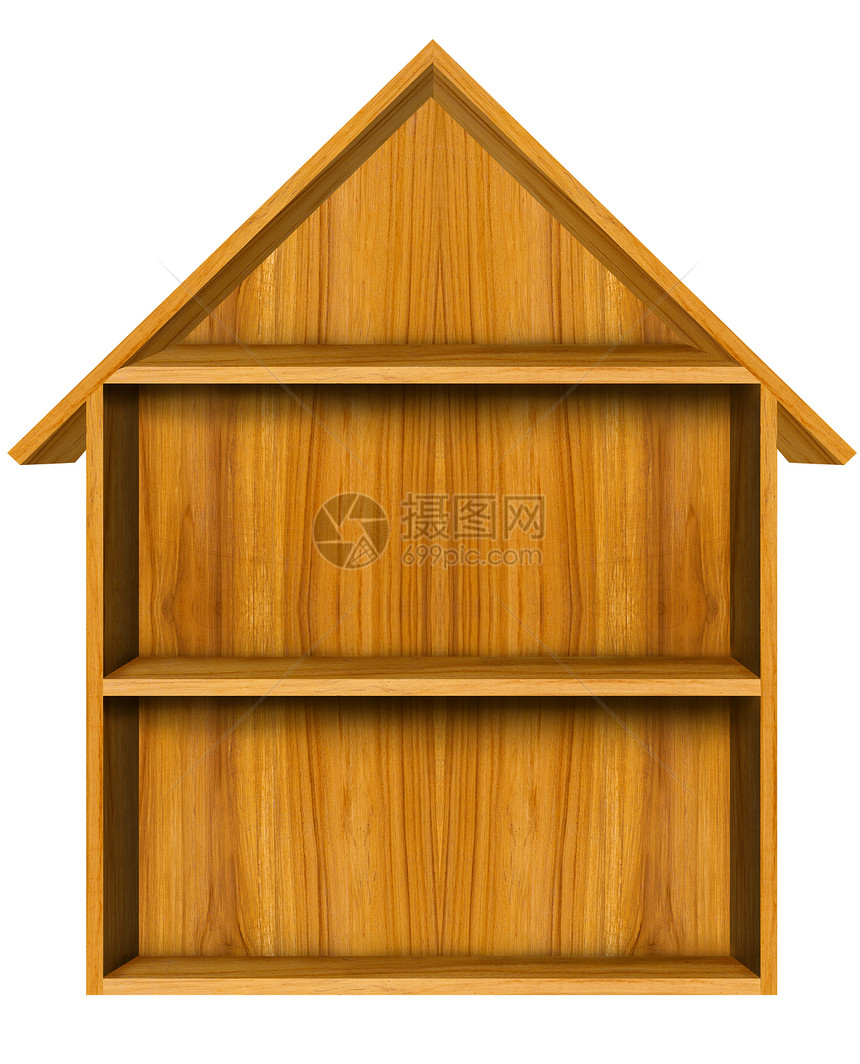 木制房屋架架安装长方形办公室木头资产市场房子店铺抵押平板图片