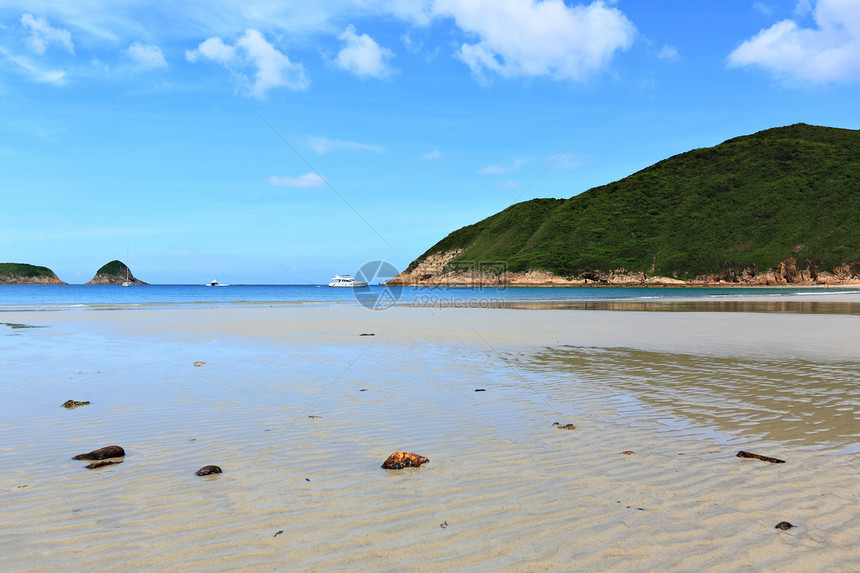 香港赛湾海滩旅行海岸假期旅游天气冲浪场景蓝色海浪功夫图片