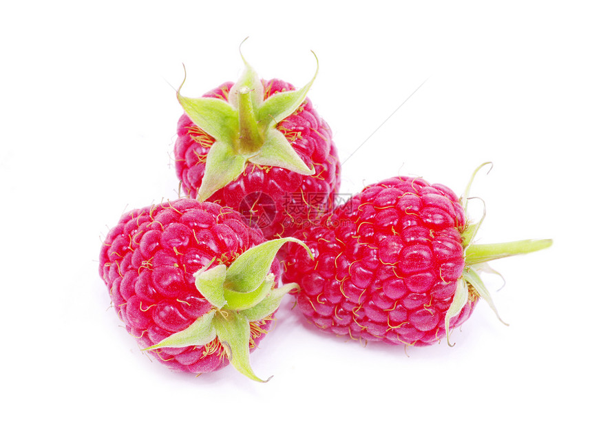 树莓草莓养分饮食绿色食物甜点果味红色水果叶子覆盆子图片