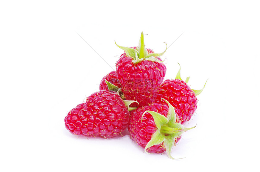 树莓草莓花园食物叶子养分宏观饮食水果覆盆子活力果味图片