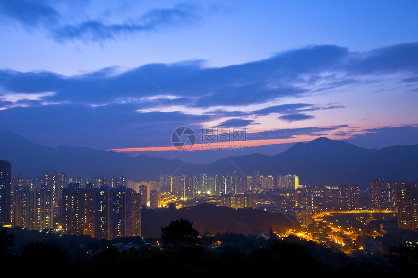 市中心区香港日落爬坡公寓多层抵押住房市中心建筑学天际旅游生活图片