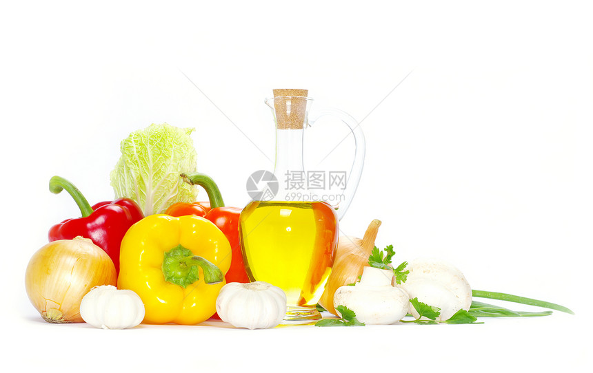 食品成分香蒜蔬菜样本黄色叶子面条小麦午餐食物丝带图片