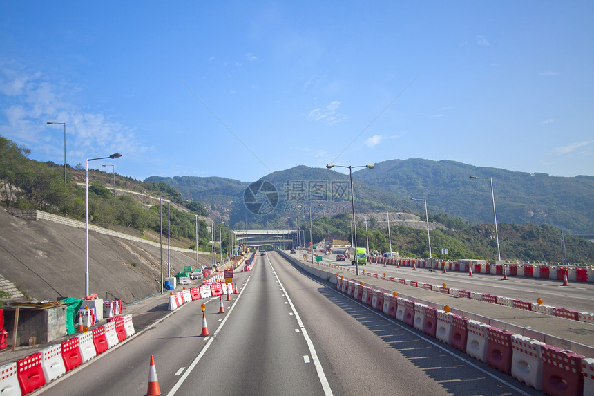 香港高速公路蓝色风景场景街道交通摄影运动阳光通道地平线图片