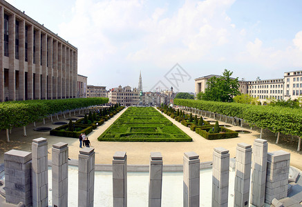 大会堂环境城市地方景观建筑正方形绿色市中心花园背景图片