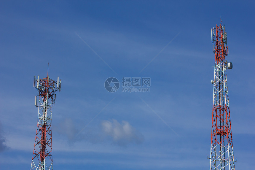 电讯塔技术播送天空桅杆框架频率收音机车站信号手机图片