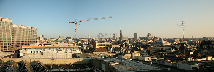 布鲁塞尔的全景观风景摩天大楼信仰全景城市街道建筑天际天空建造图片